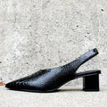 Orthopedische Croco Bruine Pumps - Eva